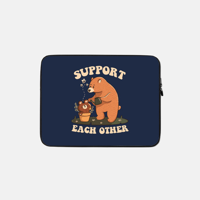 Support Each Other Lovely Bears-None-Zippered-Laptop Sleeve-tobefonseca