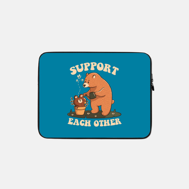 Support Each Other Lovely Bears-None-Zippered-Laptop Sleeve-tobefonseca