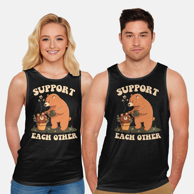 Support Each Other Lovely Bears-Unisex-Basic-Tank-tobefonseca