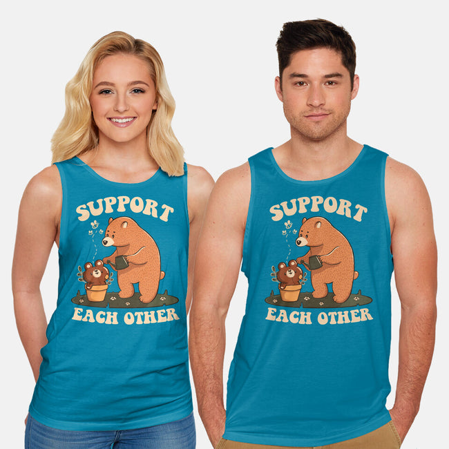 Support Each Other Lovely Bears-Unisex-Basic-Tank-tobefonseca