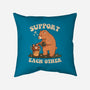 Support Each Other Lovely Bears-None-Non-Removable Cover w Insert-Throw Pillow-tobefonseca