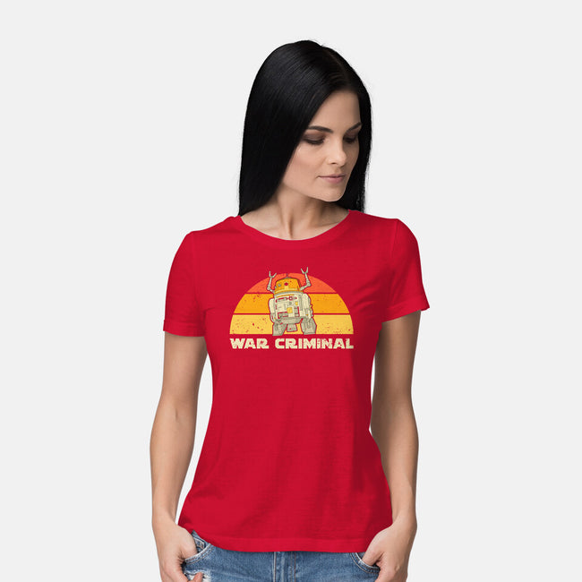 Vintage Criminal Droid-Womens-Basic-Tee-retrodivision