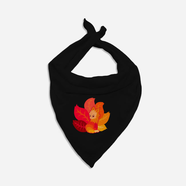 Leafy Kitsune-Dog-Bandana-Pet Collar-erion_designs