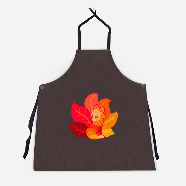 Leafy Kitsune-Unisex-Kitchen-Apron-erion_designs