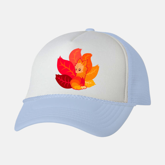 Leafy Kitsune-Unisex-Trucker-Hat-erion_designs