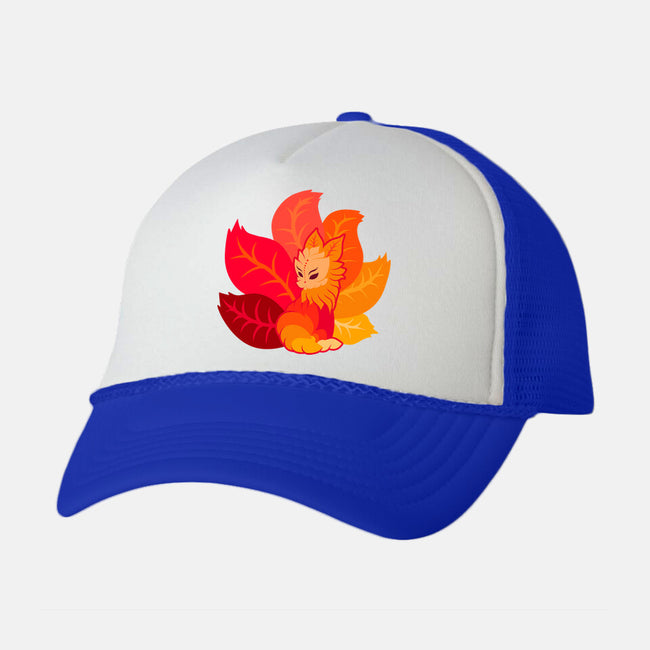 Leafy Kitsune-Unisex-Trucker-Hat-erion_designs