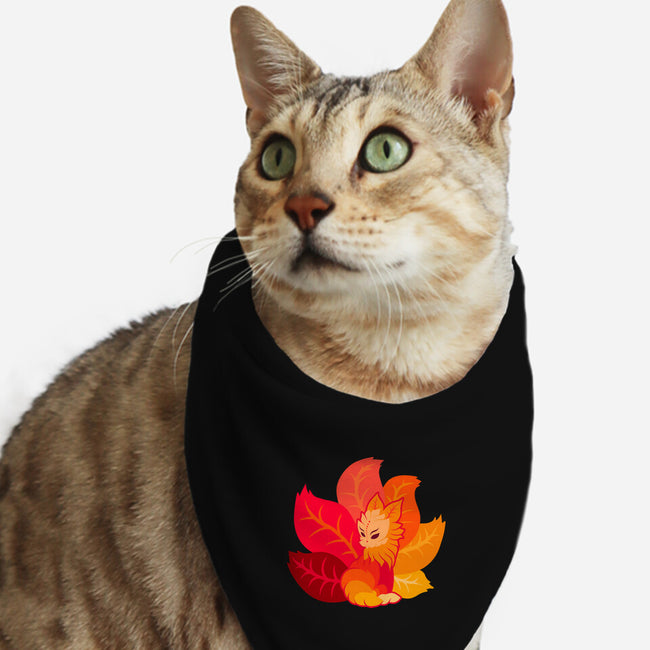 Leafy Kitsune-Cat-Bandana-Pet Collar-erion_designs