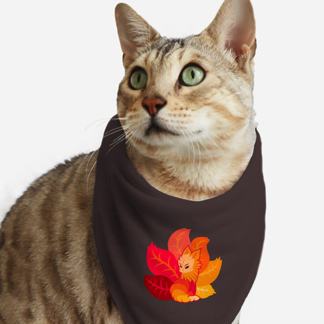 Leafy Kitsune-Cat-Bandana-Pet Collar-erion_designs