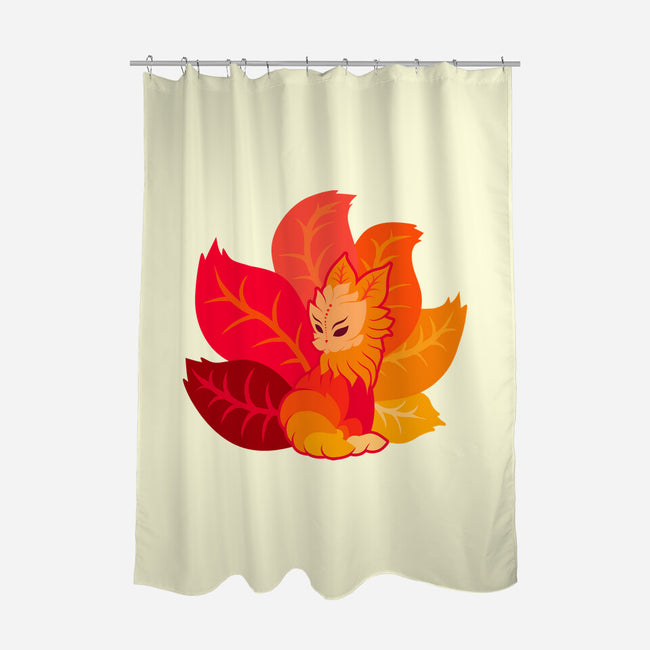 Leafy Kitsune-None-Polyester-Shower Curtain-erion_designs