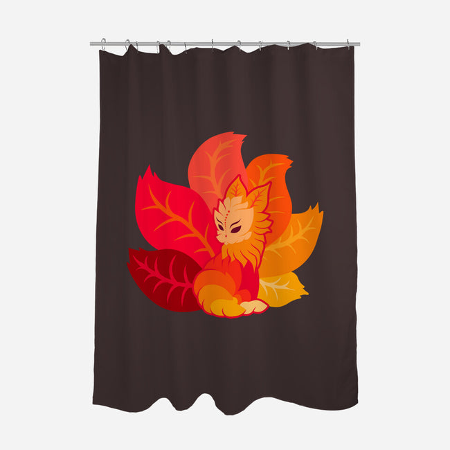 Leafy Kitsune-None-Polyester-Shower Curtain-erion_designs