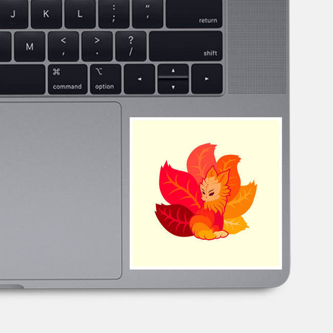 Leafy Kitsune-None-Glossy-Sticker-erion_designs