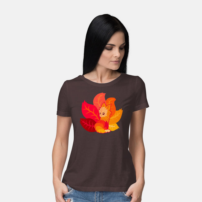 Leafy Kitsune-Womens-Basic-Tee-erion_designs