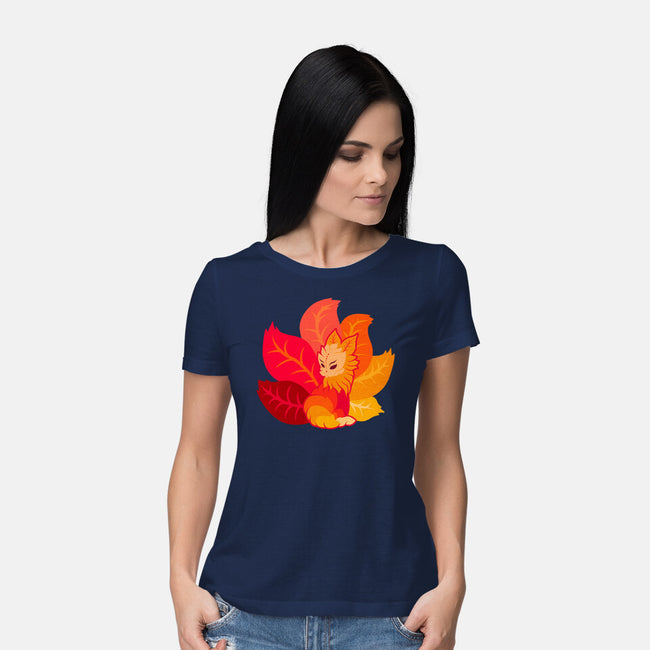 Leafy Kitsune-Womens-Basic-Tee-erion_designs