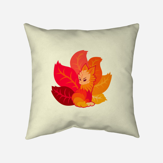 Leafy Kitsune-None-Removable Cover-Throw Pillow-erion_designs