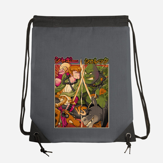 Samurai Sukubi VS Shurekku-None-Drawstring-Bag-Bruno Mota