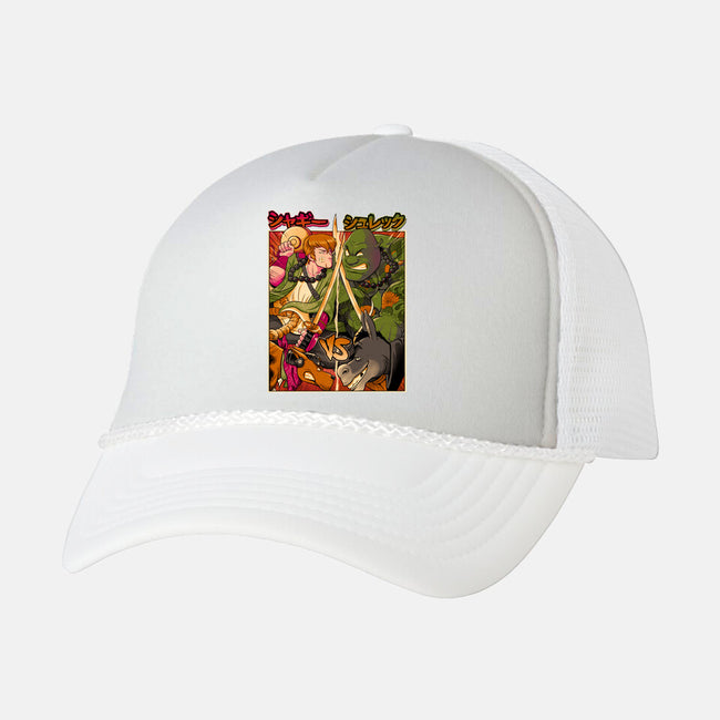 Samurai Sukubi VS Shurekku-Unisex-Trucker-Hat-Bruno Mota