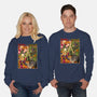 Samurai Sukubi VS Shurekku-Unisex-Crew Neck-Sweatshirt-Bruno Mota