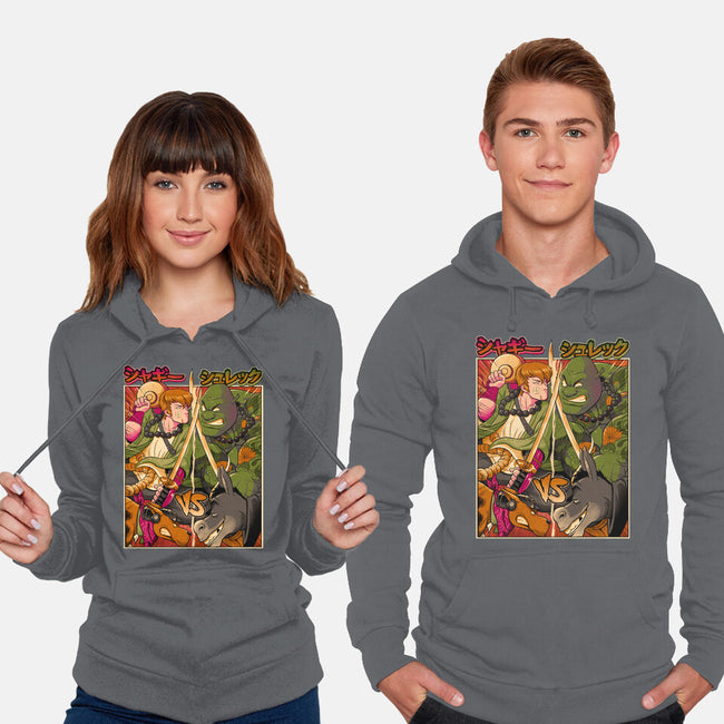 Samurai Sukubi VS Shurekku-Unisex-Pullover-Sweatshirt-Bruno Mota