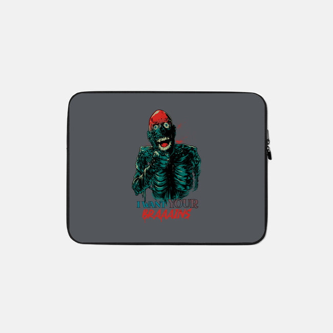 I Want Your Brains-None-Zippered-Laptop Sleeve-Hafaell