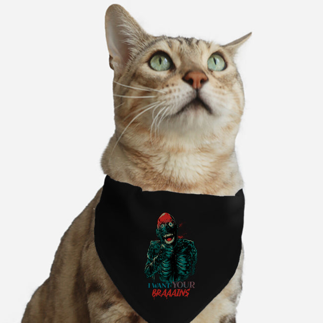 I Want Your Brains-Cat-Adjustable-Pet Collar-Hafaell