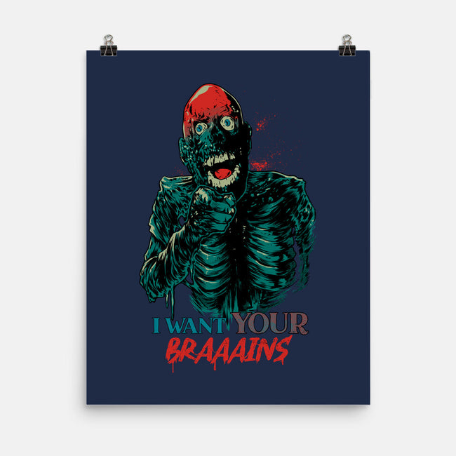 I Want Your Brains-None-Matte-Poster-Hafaell