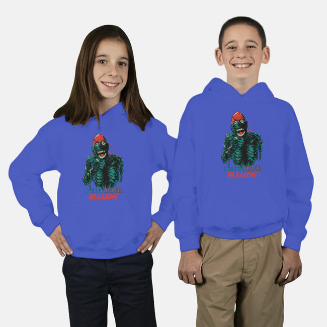 I Want Your Brains-Youth-Pullover-Sweatshirt-Hafaell