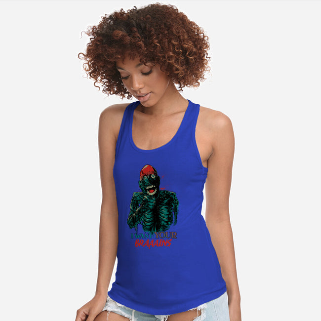 I Want Your Brains-Womens-Racerback-Tank-Hafaell