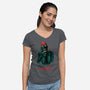 I Want Your Brains-Womens-V-Neck-Tee-Hafaell