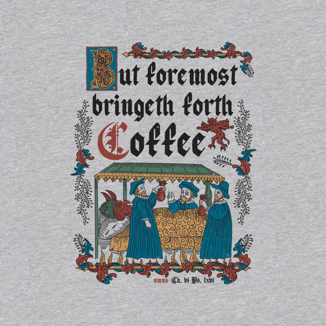 But First Coffee Medieval Style-Unisex-Crew Neck-Sweatshirt-Nemons