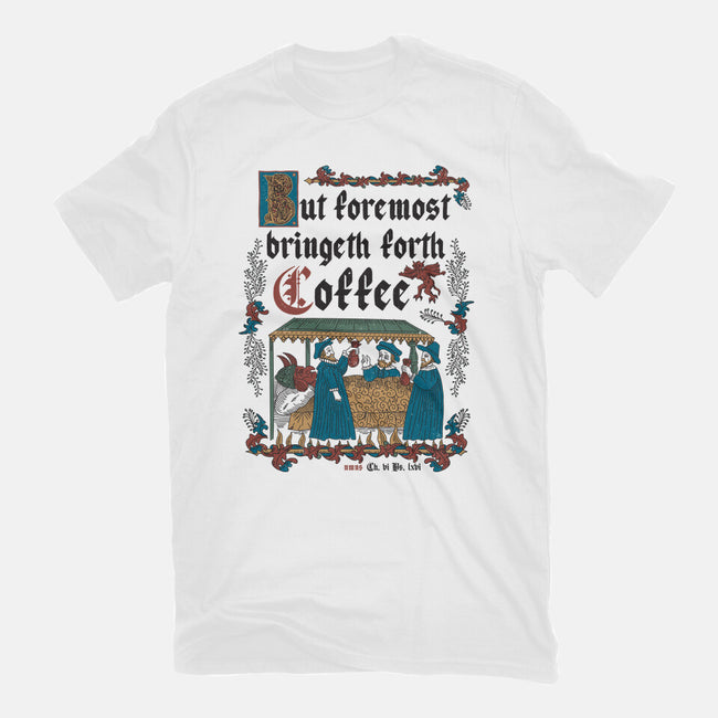 But First Coffee Medieval Style-Mens-Heavyweight-Tee-Nemons