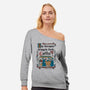 But First Coffee Medieval Style-Womens-Off Shoulder-Sweatshirt-Nemons