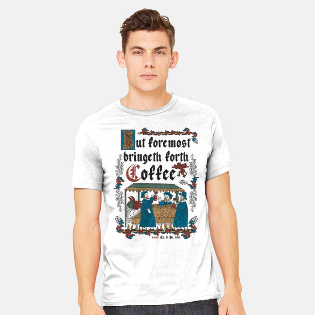 But First Coffee Medieval Style-Mens-Heavyweight-Tee-Nemons