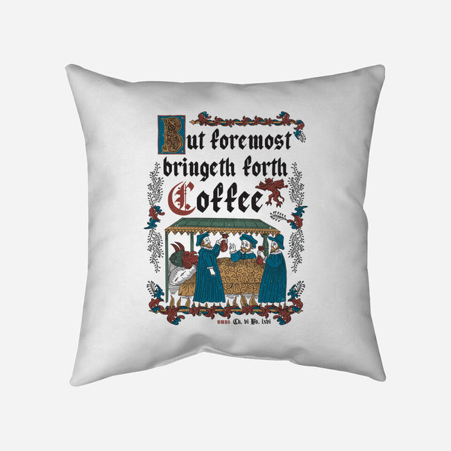 But First Coffee Medieval Style-None-Removable Cover w Insert-Throw Pillow-Nemons