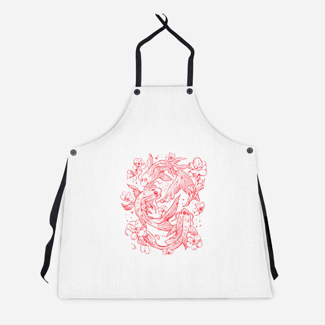 Red Koi-Unisex-Kitchen-Apron-eduely