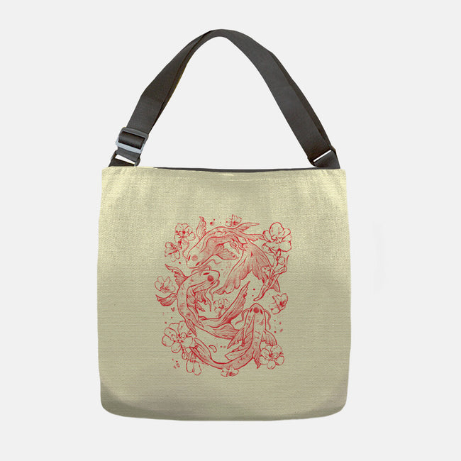 Red Koi-None-Adjustable Tote-Bag-eduely