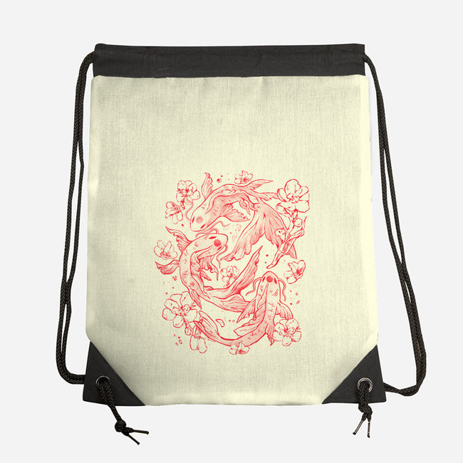 Red Koi-None-Drawstring-Bag-eduely