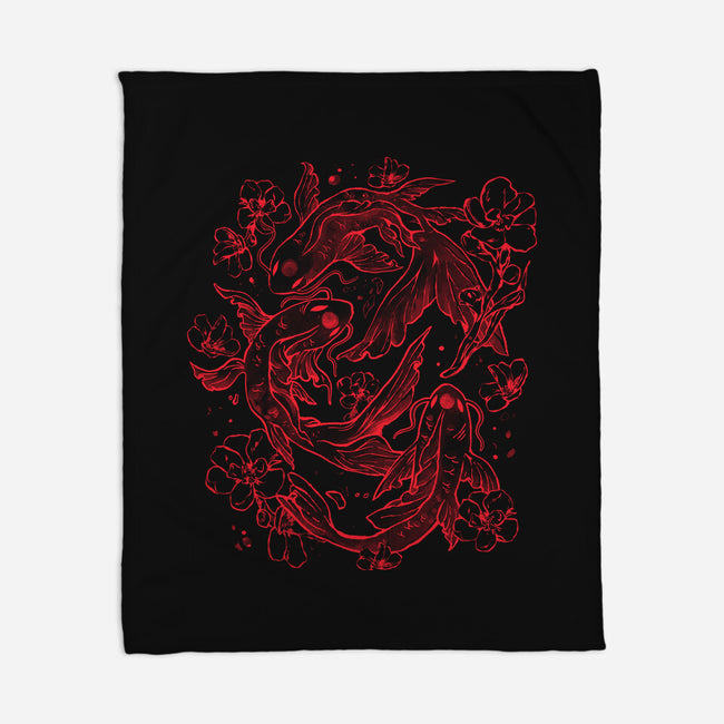 Red Koi-None-Fleece-Blanket-eduely