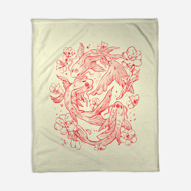 Red Koi-None-Fleece-Blanket-eduely