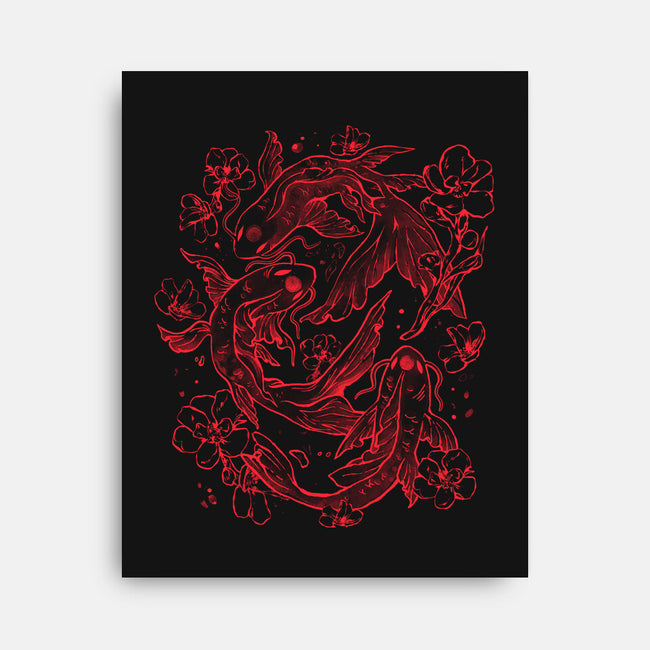 Red Koi-None-Stretched-Canvas-eduely