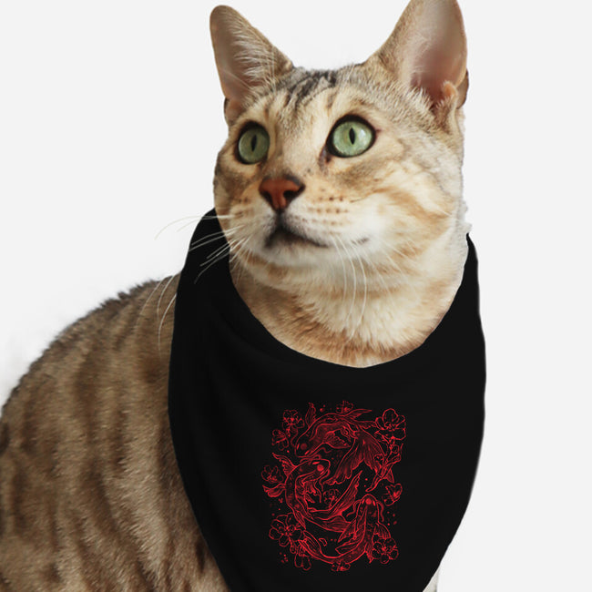 Red Koi-Cat-Bandana-Pet Collar-eduely