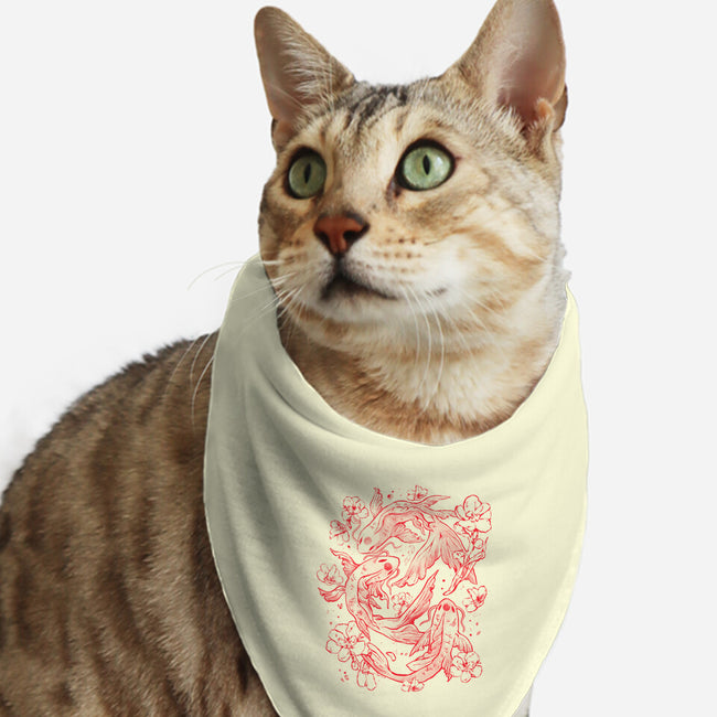 Red Koi-Cat-Bandana-Pet Collar-eduely