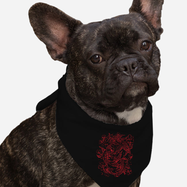 Red Koi-Dog-Bandana-Pet Collar-eduely
