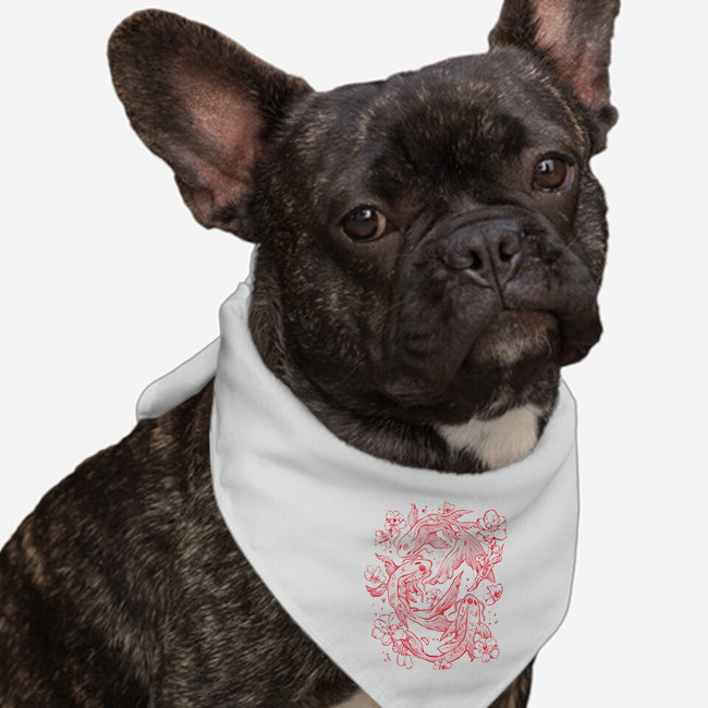 Red Koi-Dog-Bandana-Pet Collar-eduely