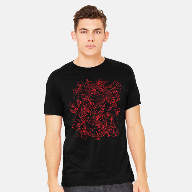 Red Koi-Mens-Heavyweight-Tee-eduely