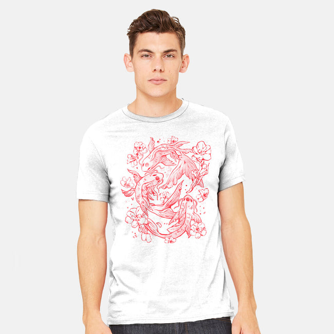 Red Koi-Mens-Heavyweight-Tee-eduely