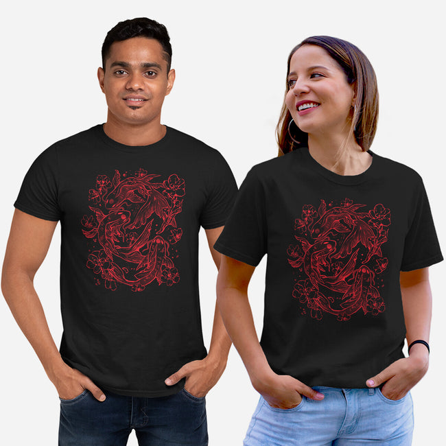 Red Koi-Unisex-Basic-Tee-eduely