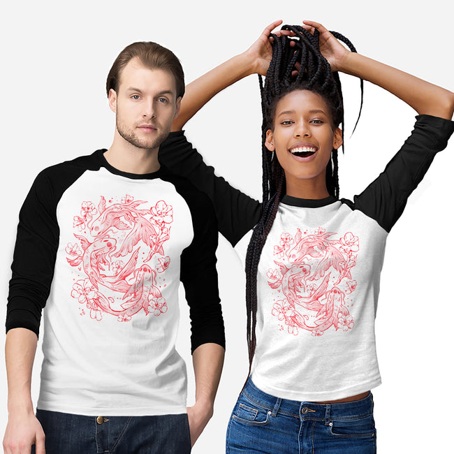 Red Koi-Unisex-Baseball-Tee-eduely