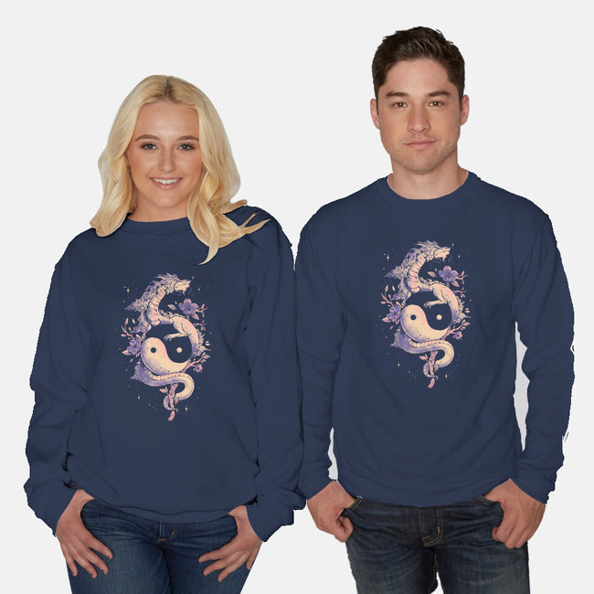 Dragon Flower-Unisex-Crew Neck-Sweatshirt-eduely