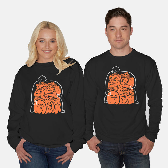 Pumpkin Picker-Unisex-Crew Neck-Sweatshirt-Aarons Art Room