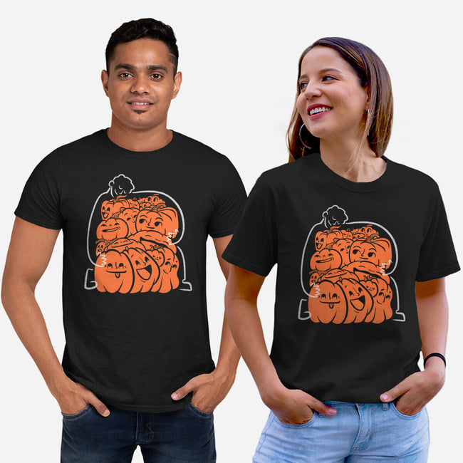 Pumpkin Picker-Unisex-Basic-Tee-Aarons Art Room